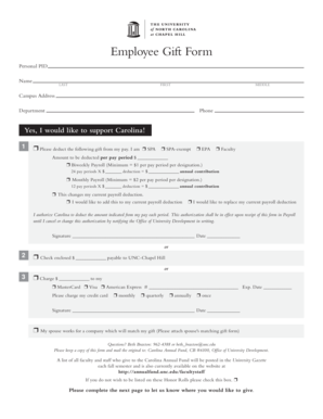 Employee Gift Form