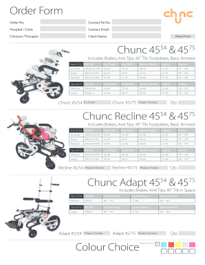 Medical Equipment Order Form