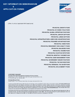 Principal Mutual Fund Application Form