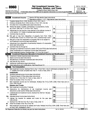 Form 8960 Net Investment Income Tax