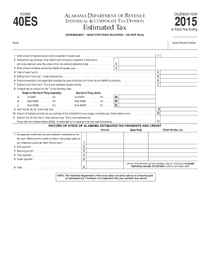 Alabama Estimated Tax Payment Voucher