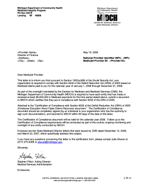 Michigan Medicaid Compliance Certification