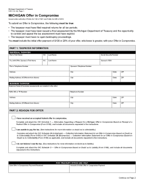 Michigan Offer in Compromise Form 5181