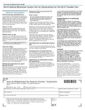 North Dakota Form 40-ES