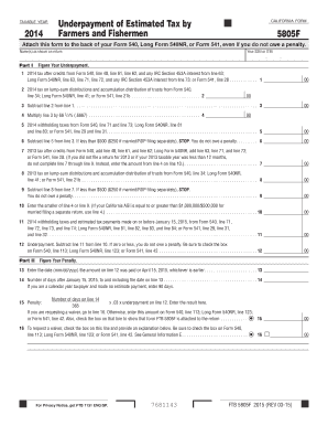 California Form 5805F