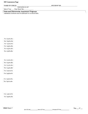 Individualized Education Program (IEP) Form