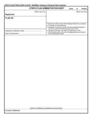 Strata Plan Form 3 Part 2