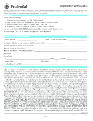 Investment Advisor Declaration Form