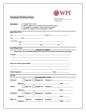 Graduate Petition Form