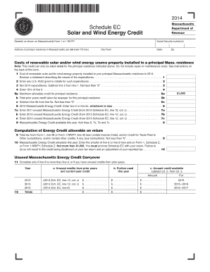 Massachusetts Solar and Wind Energy Credit Form