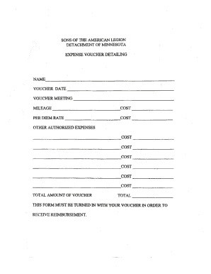 American Legion Expense Voucher