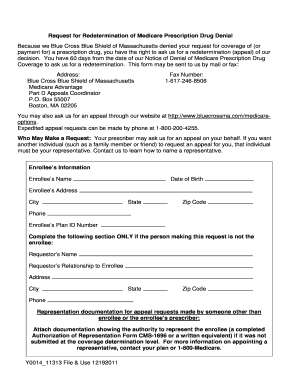Medicare Prescription Drug Denial Appeal Form