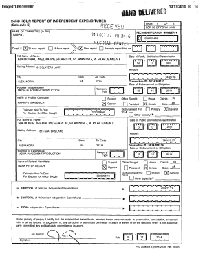 FEC 24/48 Hour Report of Independent Expenditures