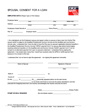 Spousal Consent for Loan