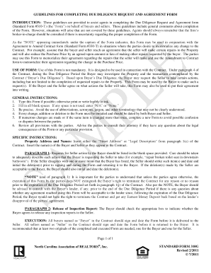 Due Diligence Request and Agreement Form