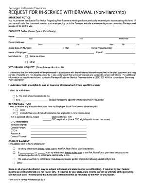 Pentegra In-Service Withdrawal Form