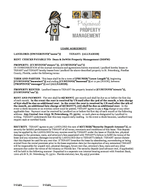 Florida Residential Lease Agreement