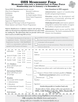 OHS Membership Form