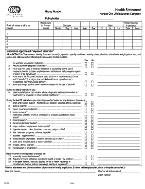 Kansas City Life Insurance Health Statement