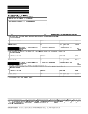 California UCC Financing Statement
