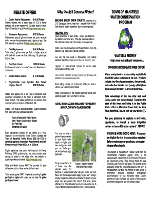 Mansfield Water Conservation Rebate Form