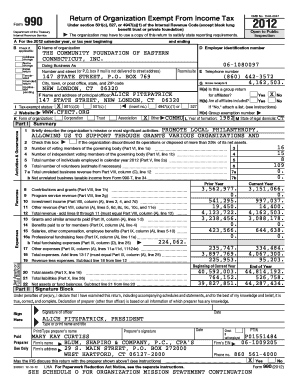Form 990 Return of Organization Exempt From Income Tax