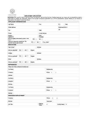 Employment Application