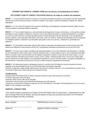 CPS Internet Use Parental Consent Form