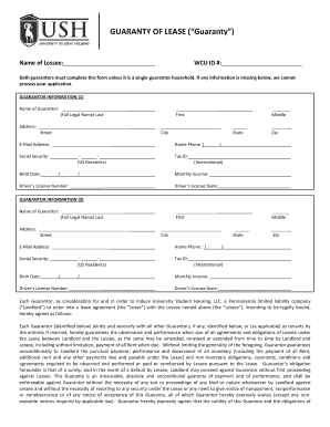 Guaranty of Lease Agreement