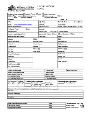 Commercial Lease Listing Agreement