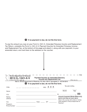 Illinois Form IL-1041-X-V Payment Voucher