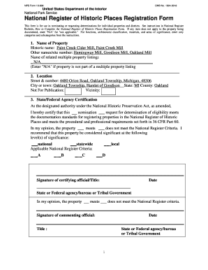 National Register of Historic Places Registration Form
