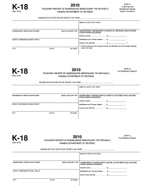 Kansas Nonresident Beneficiary Tax Withheld Form