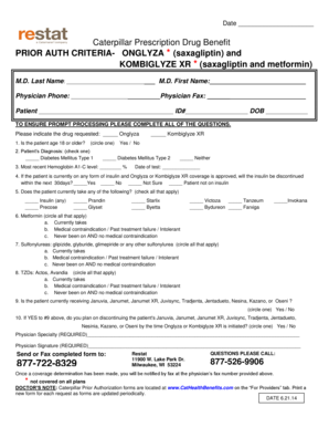 Caterpillar Prescription Drug Benefit Form