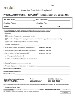 Caterpillar Prescription Drug Benefit Form