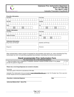 Xtandi Prior Authorization Form