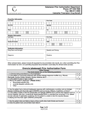 Orencia Prior Authorization Form