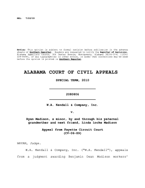 WA Kendall amp Company Inc v Madison - Alabama Appellate Watch