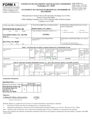 SEC Form 4 Statement of Changes in Beneficial Ownership