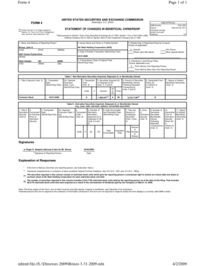 Form 4 Statement of Changes in Beneficial Ownership