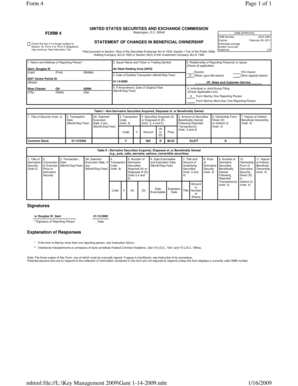 Form 4 Statement of Changes in Beneficial Ownership