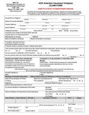 Insurance Claim Form