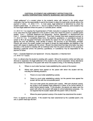 Custodial Statement and Agreement