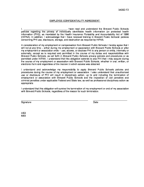 Employee Confidentiality Agreement
