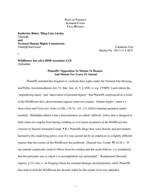 Plaintiffs’ Opposition To Motion To Dismiss And Motion For Leave To Amend