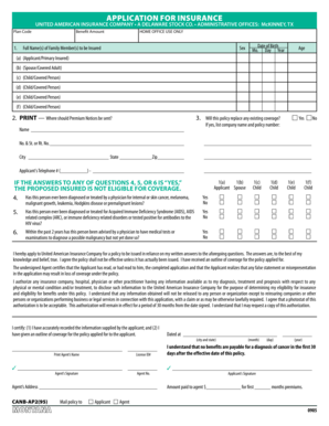 Insurance Application Form