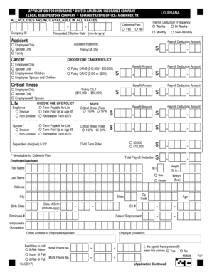 United American Insurance Application