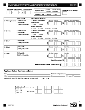 Life Insurance Application