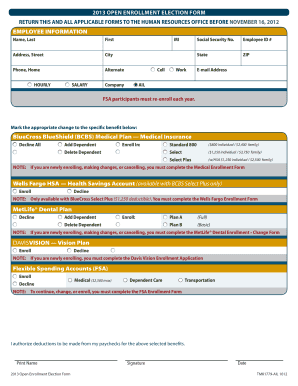 American Income Life 2013 Employee Benefits Enrollment Form