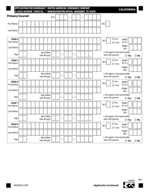 United American Insurance Application
